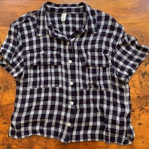 Cropped plaid blouse from Nordstrom